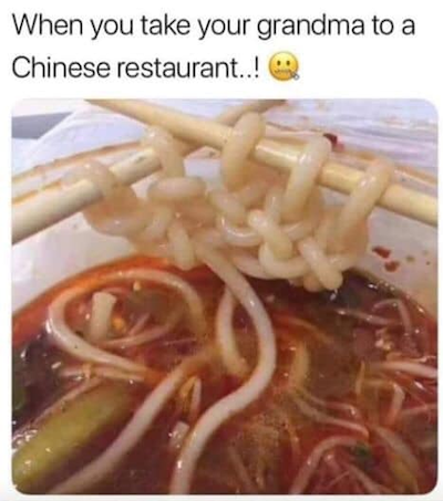 Aging Funny Grandma Noodles