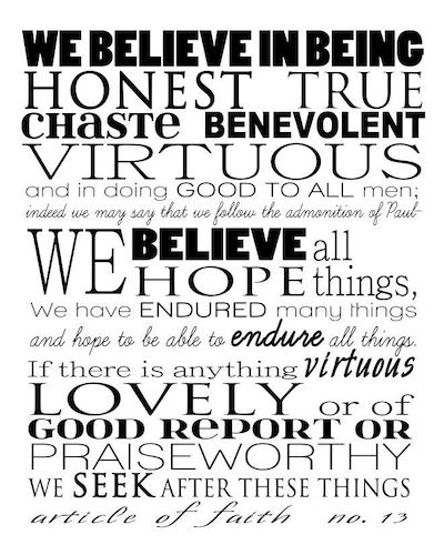 Articles Of faith Quote