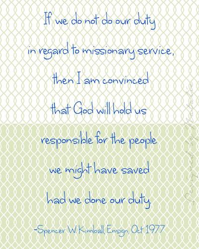 Missionary Quote?Duty Quote