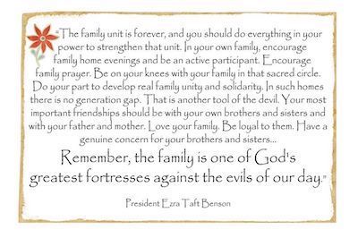 Family Home Evening Quote