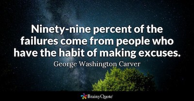 habits quote no excuses