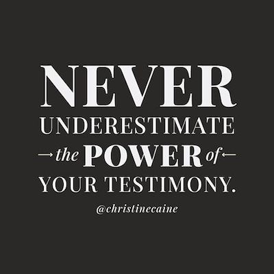 Testimony Quote