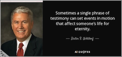 Testimony Quote