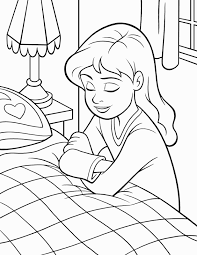 Girl Praying at Bed