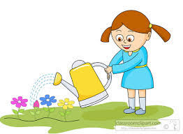 girl watering