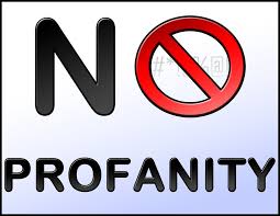 no profanity sign